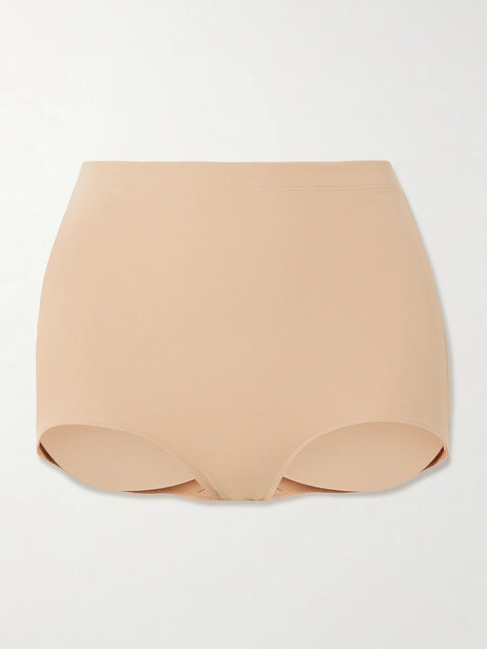 Image of Lingerie. Product name - Skims Body Butt Enhancing Padded Briefs - Clay in Neutral colour by brand - SKIMS