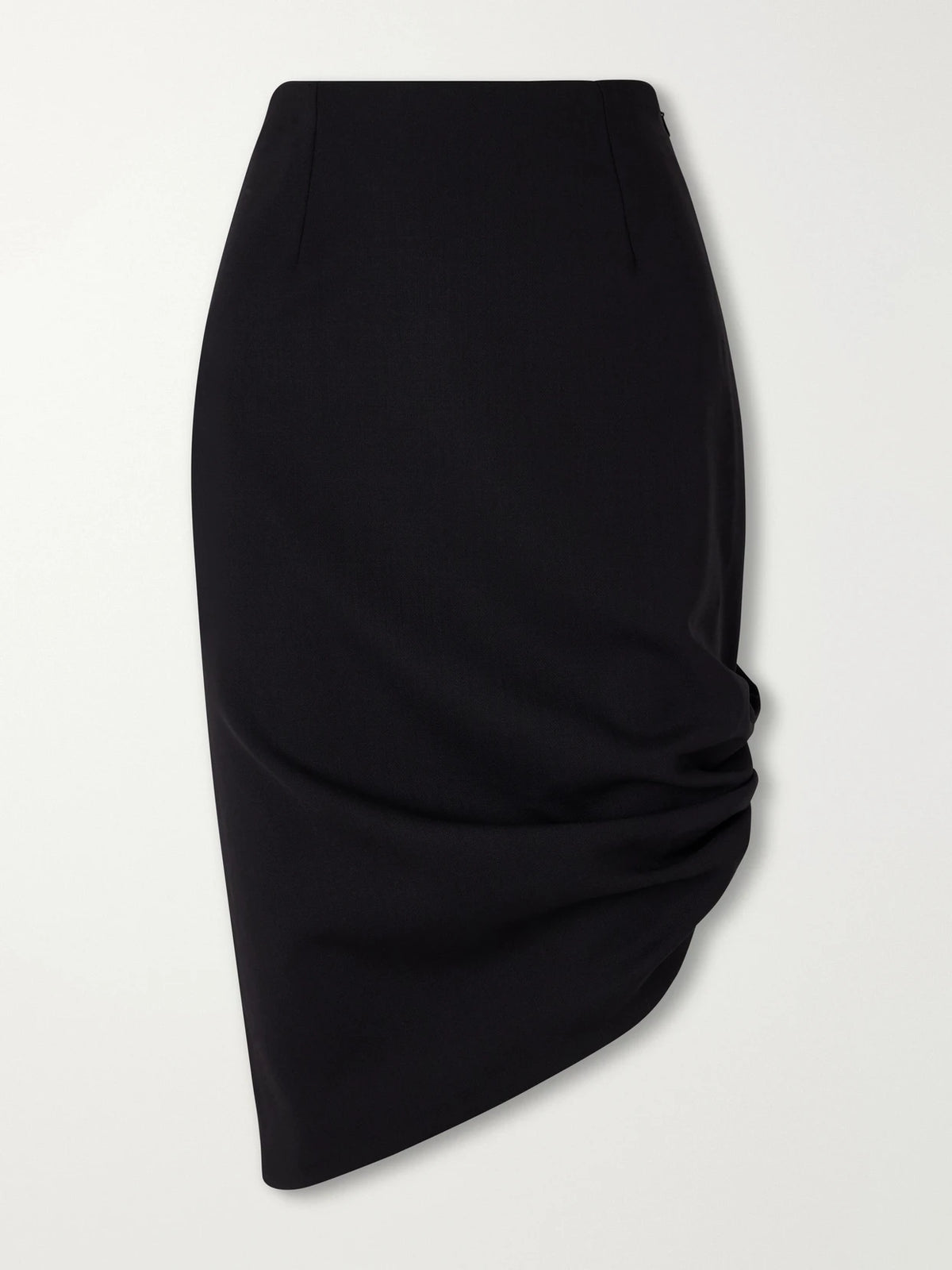 Carolina Herrera Asymmetrical Stretch-wool Midi Skirt