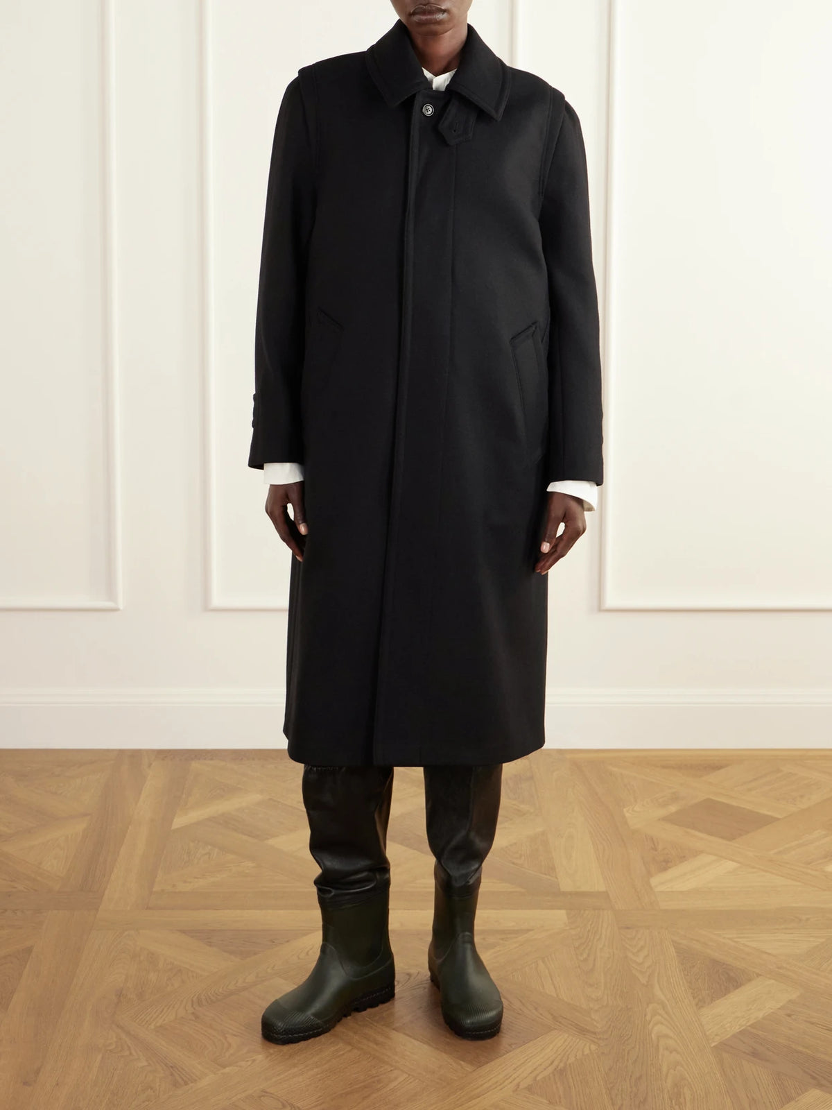 RIER Loden Felted Virgin Wool Coat