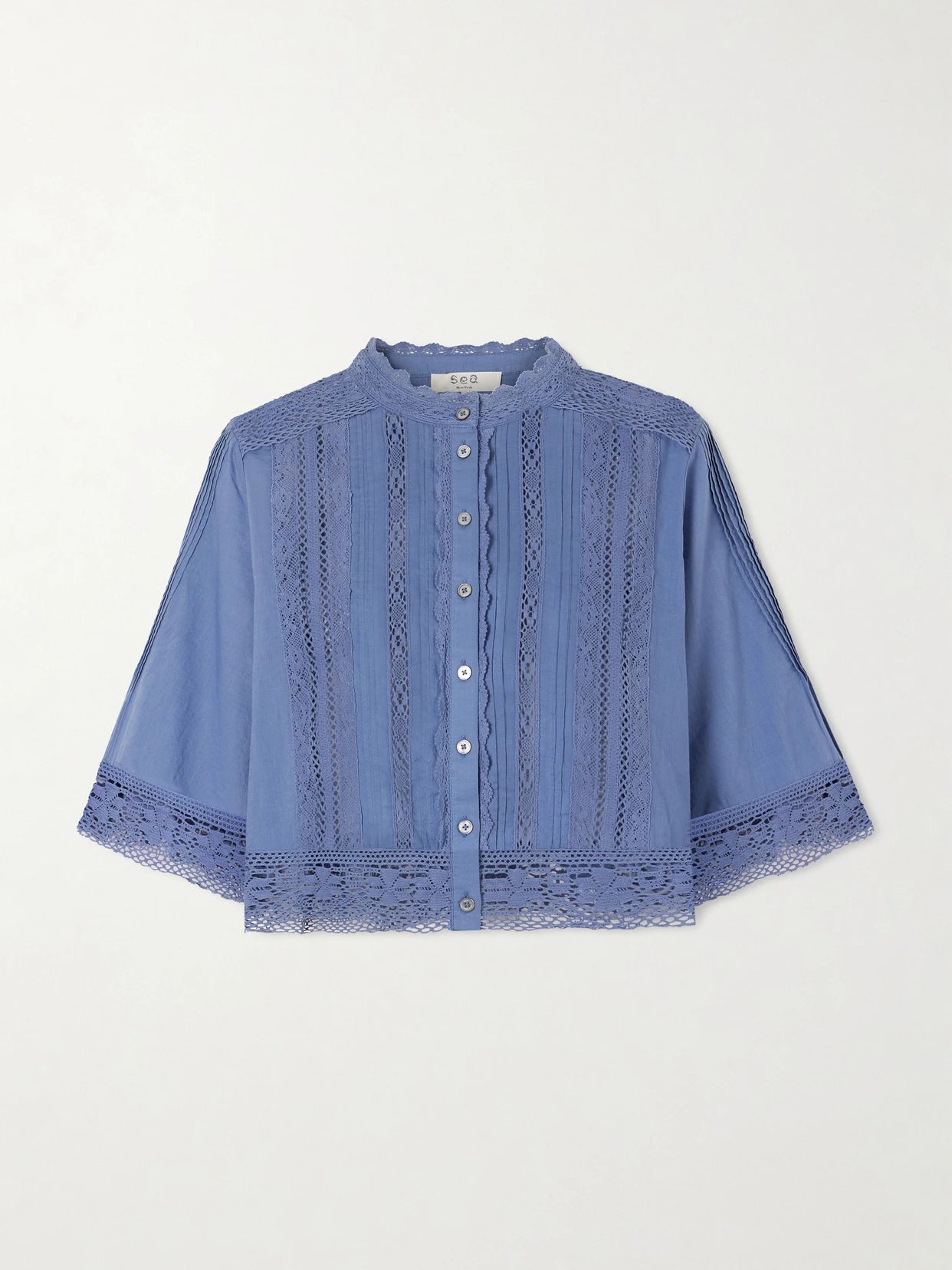 Pippa Crochet-trimmed Cotton Blouse