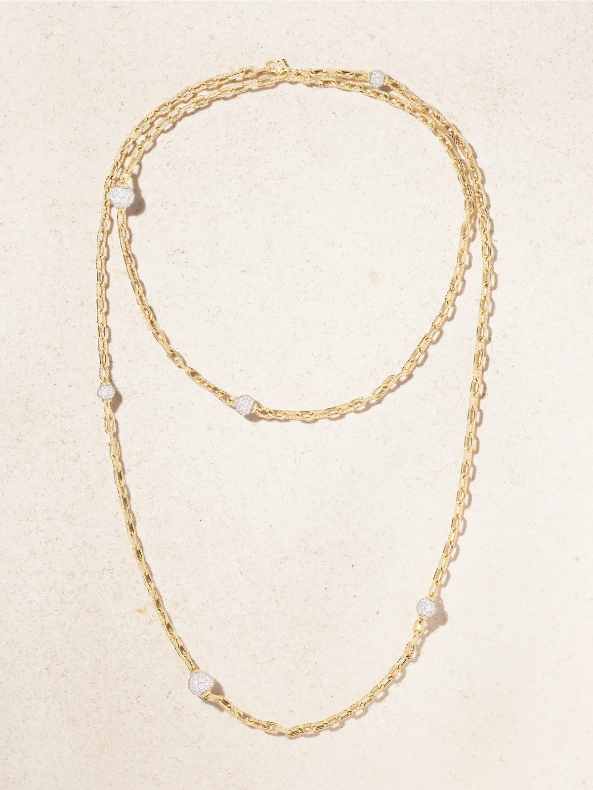 Dy Madison Rhodium-plated 18-karat Gold Diamond Necklace