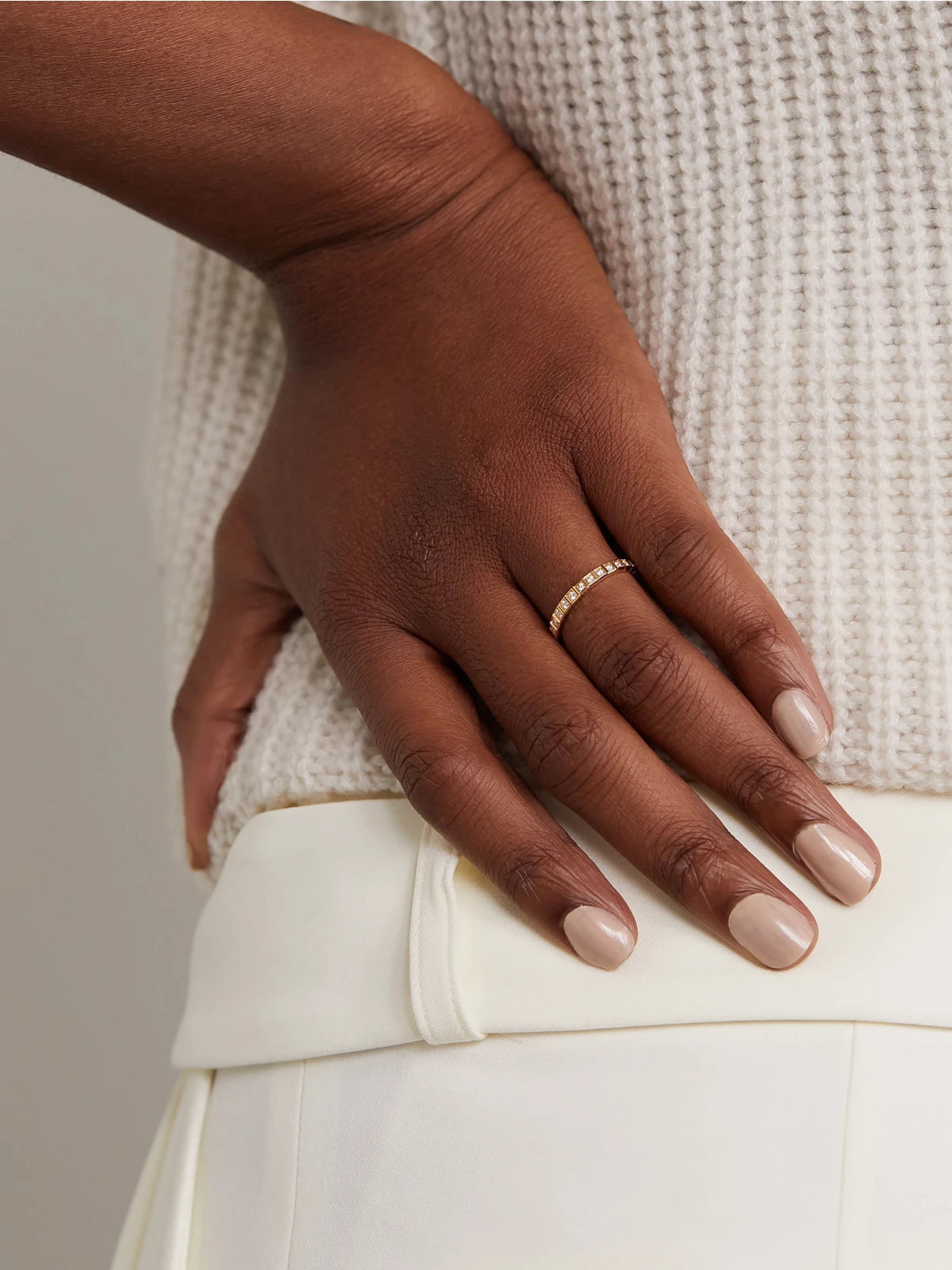 Image of Rings. Product name - Ice Cube 18-karat Gold Diamond Ring in Multi colour by brand - Chopard