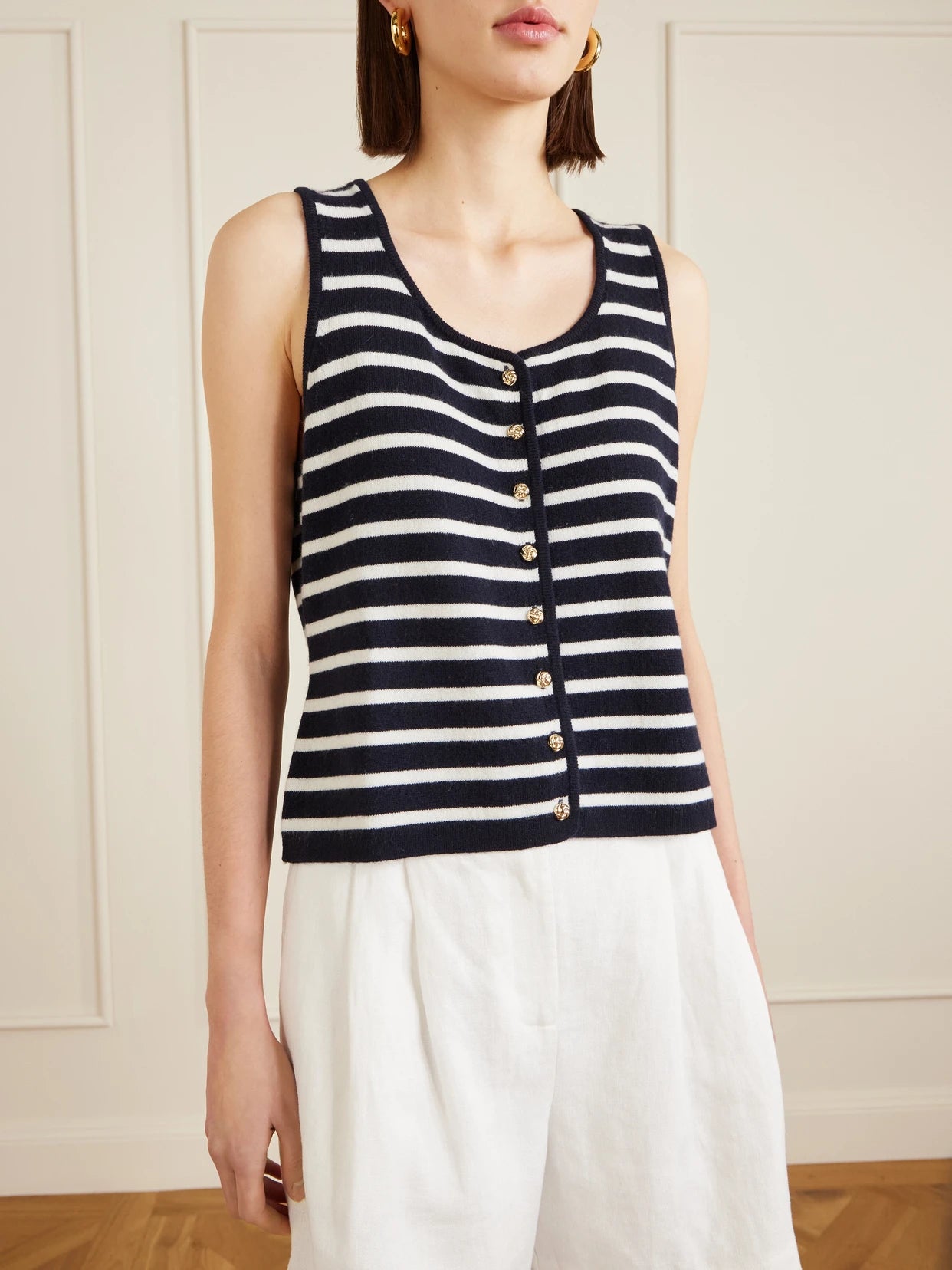 Striped Cashmere Vest