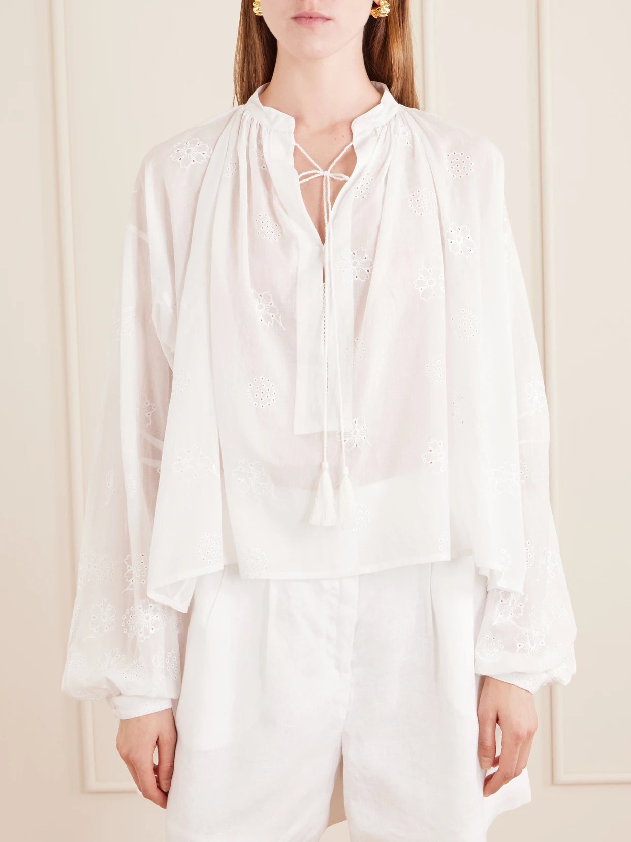 Guise Embroidered Cotton Blouse