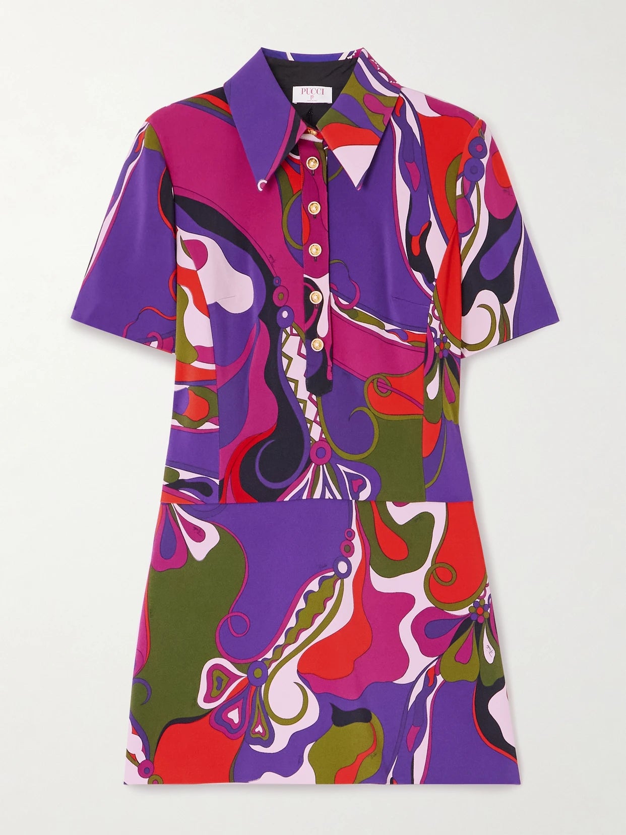 Printed Cady Mini Dress