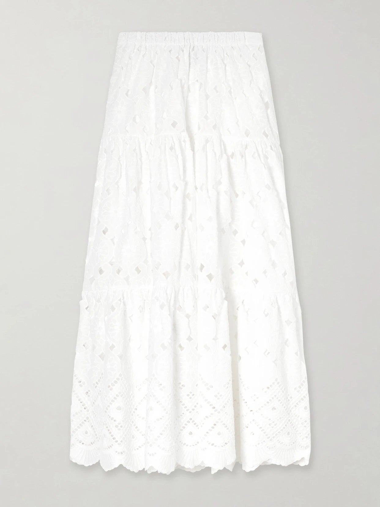 Melanie Broderie Anglaise Cotton Midi Skirt