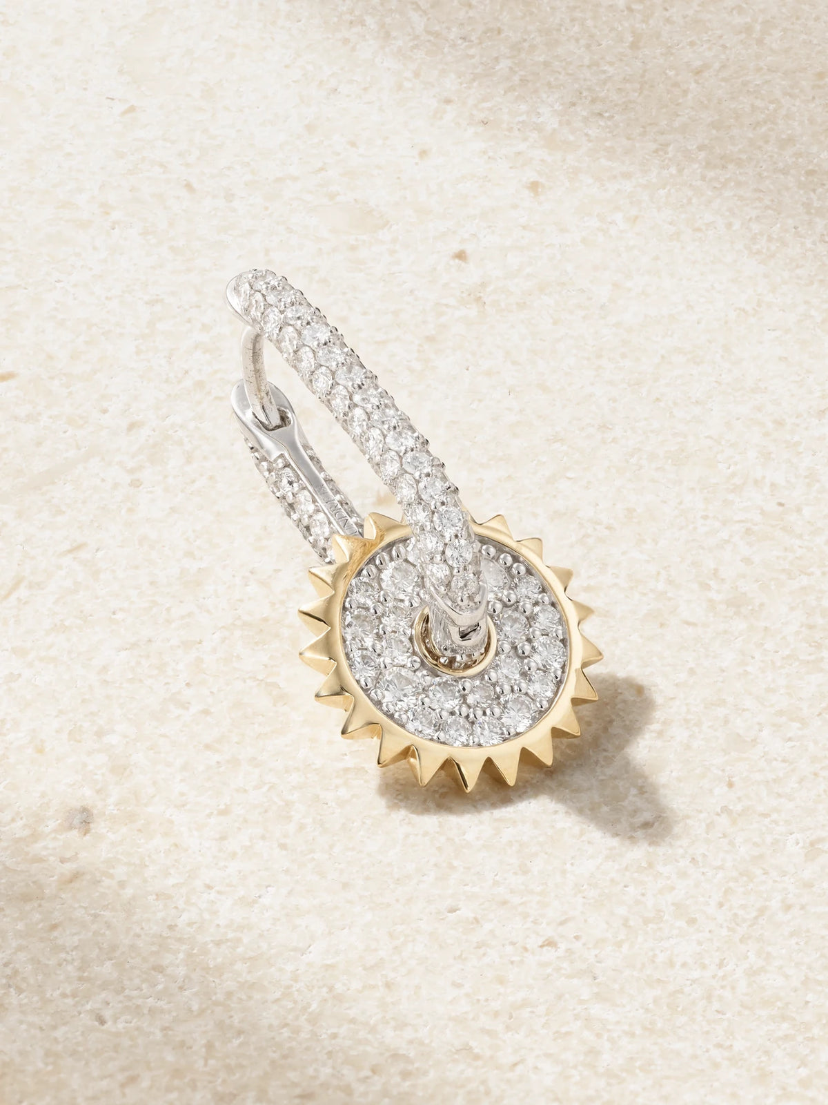 18-karat White And Yellow Gold Diamond Single Earring