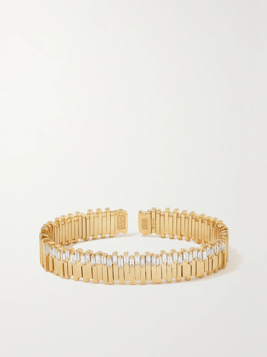 Suzanne Kalan 18-karat Gold Diamond Bracelet