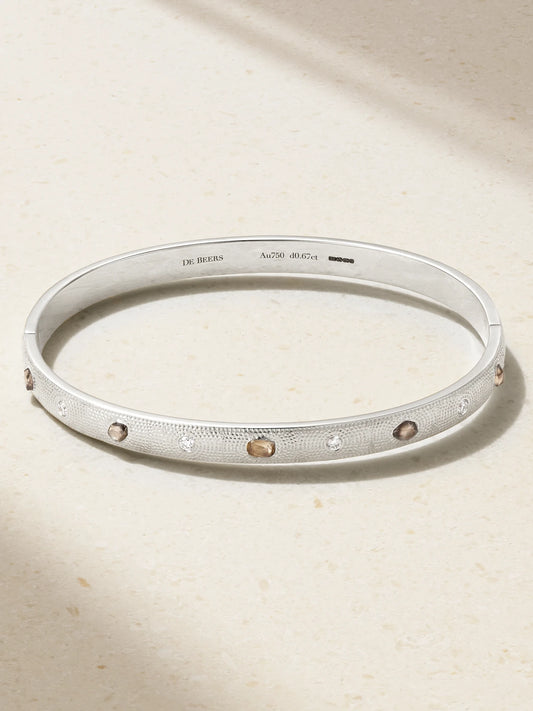 Talisman 18-karat White Gold Diamond Bangle