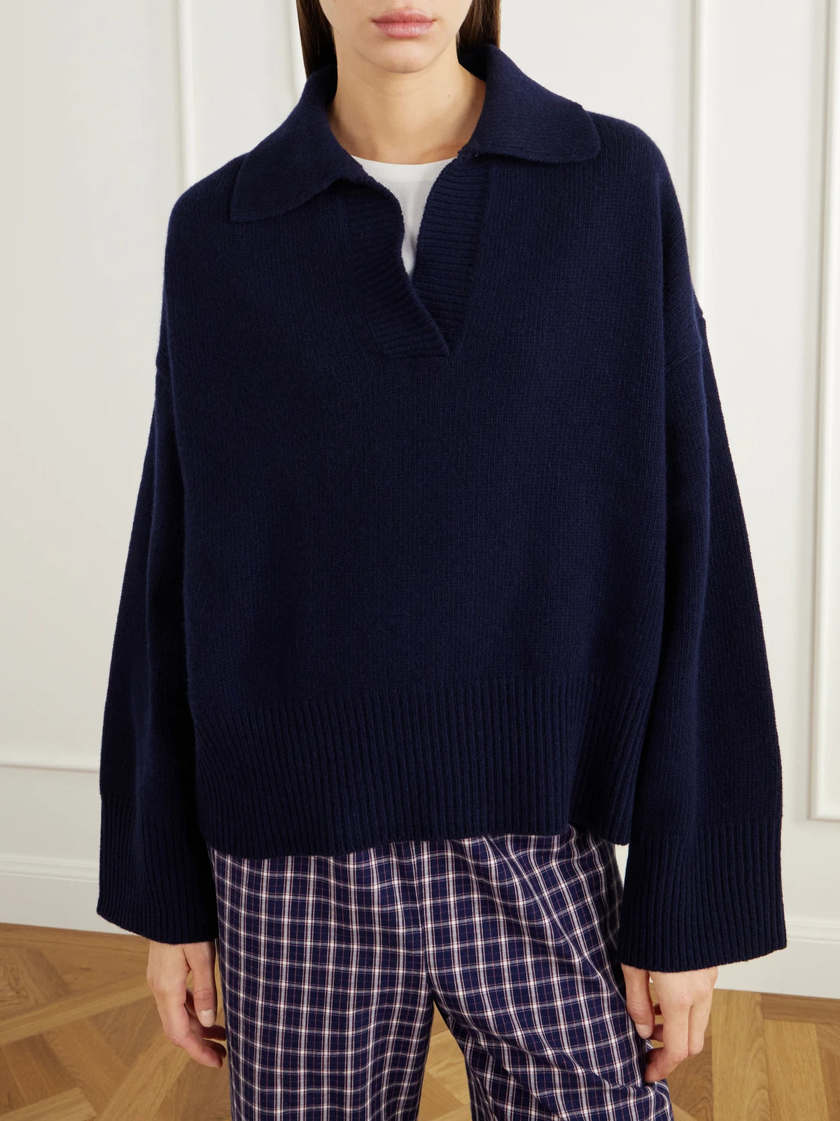 SKALL Dean Oversized Rib-trimmed Merino Wool Polo Sweater