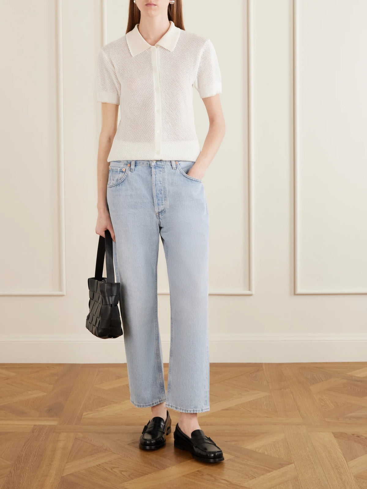 Image of Jeans. Product name - Winslow Mid-rise Boyfriend Jeans in Light denim colour by brand - Citizens of Humanity