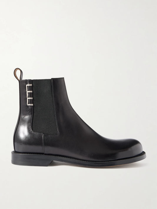 Loafer Whipstitched Leather Chelsea Boots