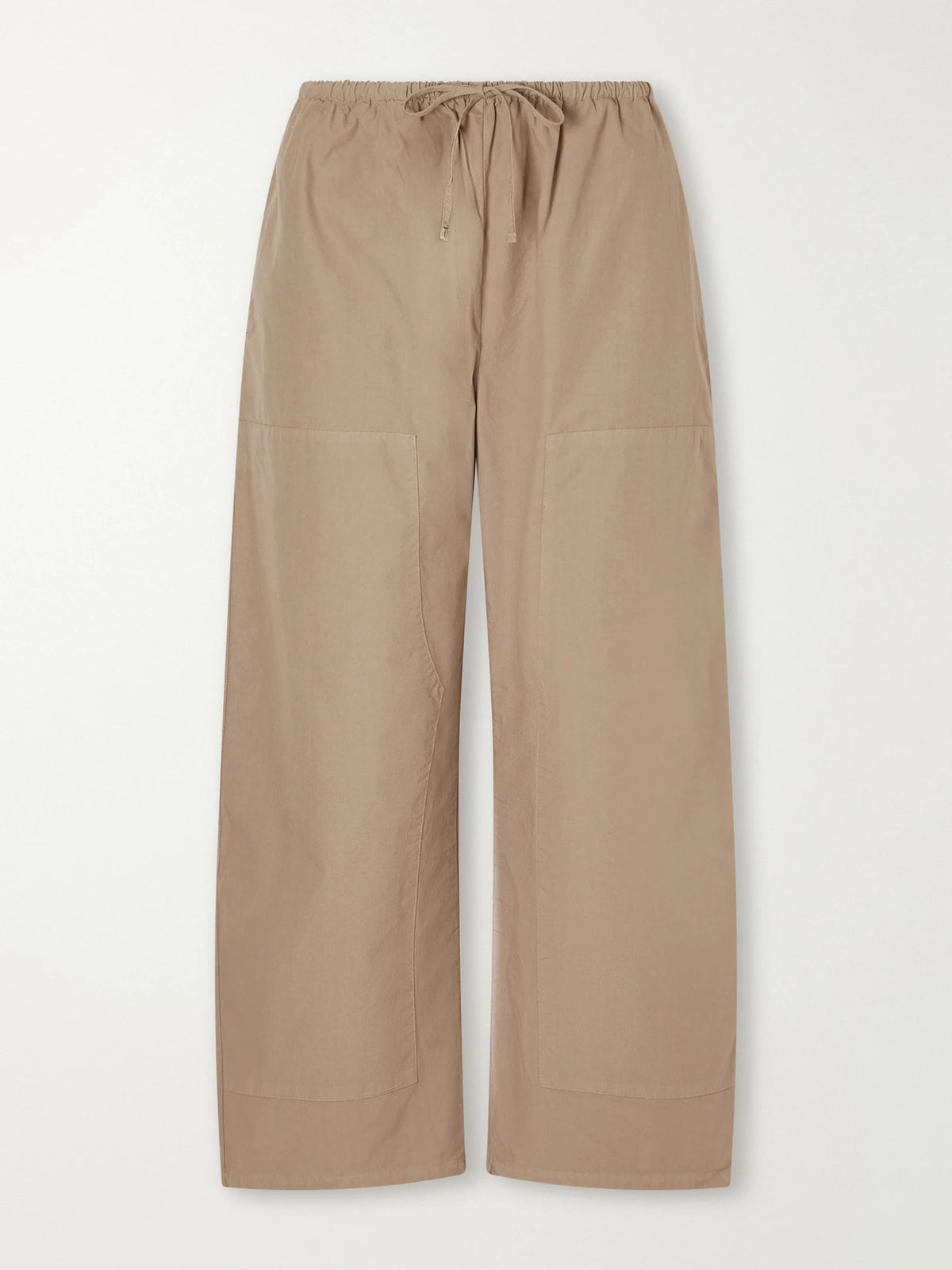 LESET Kyoto Drawstring Cotton-poplin Barrel-leg Pants
