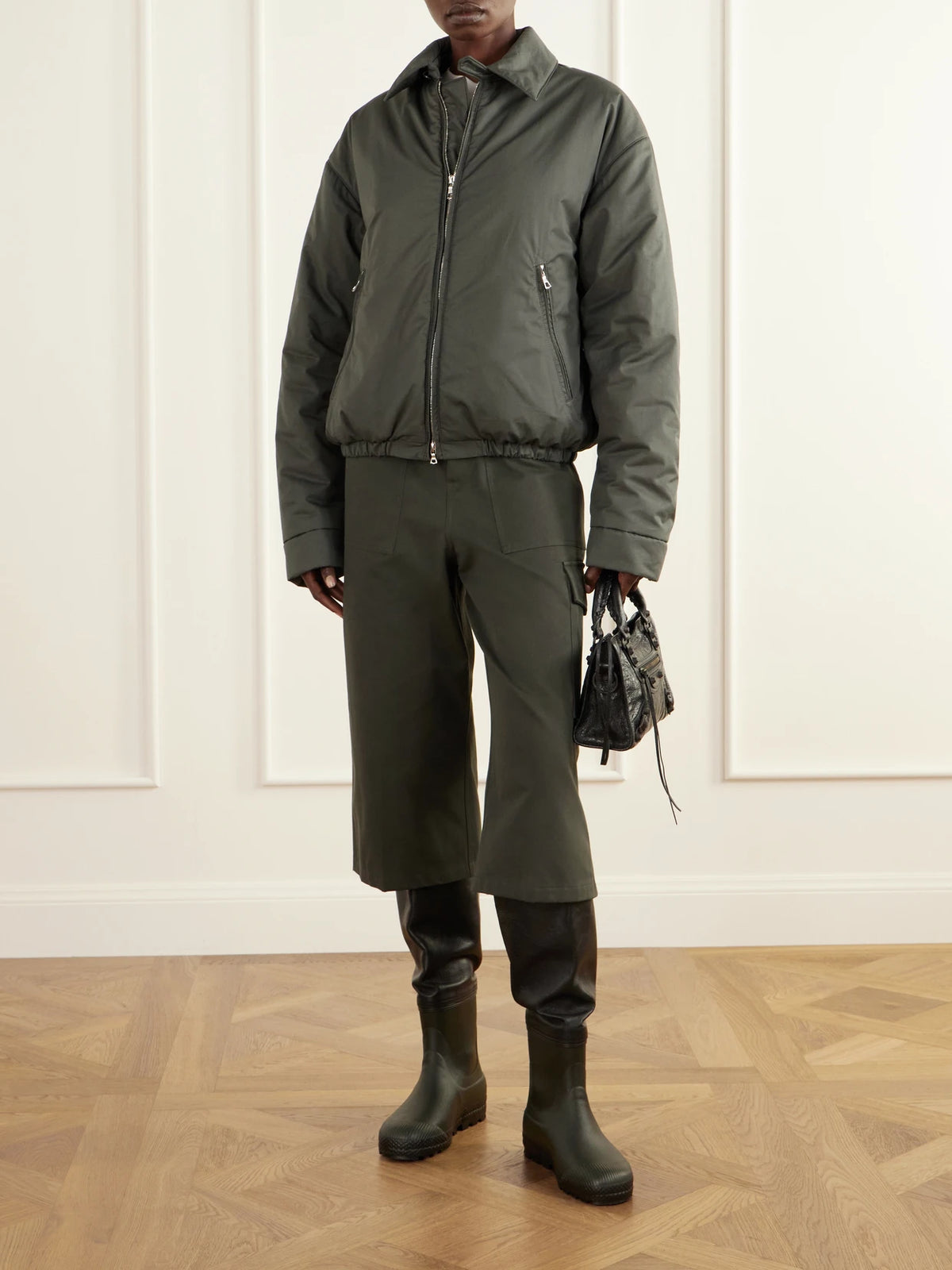 Image of Coats & Jackets. Product name - Plombe Padded Cotton-poplin Jacket in Dark gray colour by brand - RIER