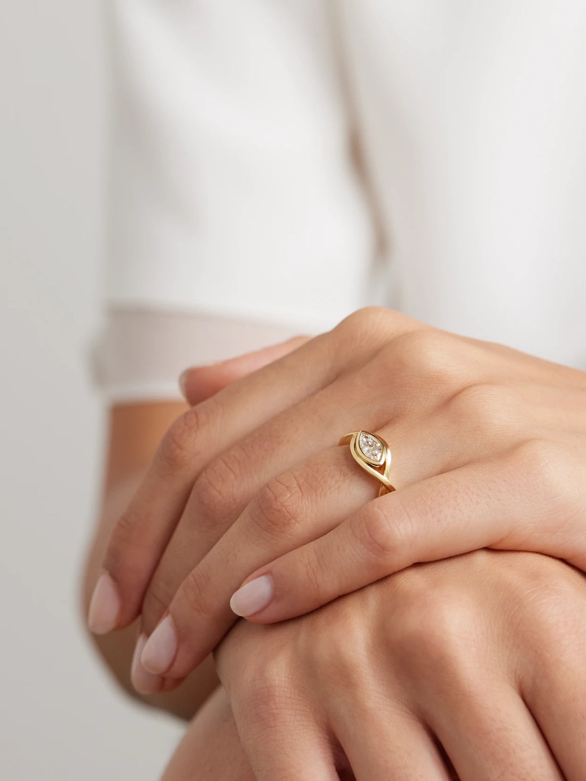 Image of Rings. Product name - Vine 18-karat Gold Diamond Ring in Multi colour by brand - SHAY