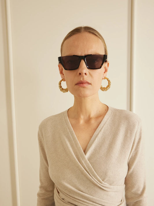 Image of Sunglasses. Product name - Square-frame Tortoiseshell Acetate Sunglasses in Brown colour by brand - Alaïa