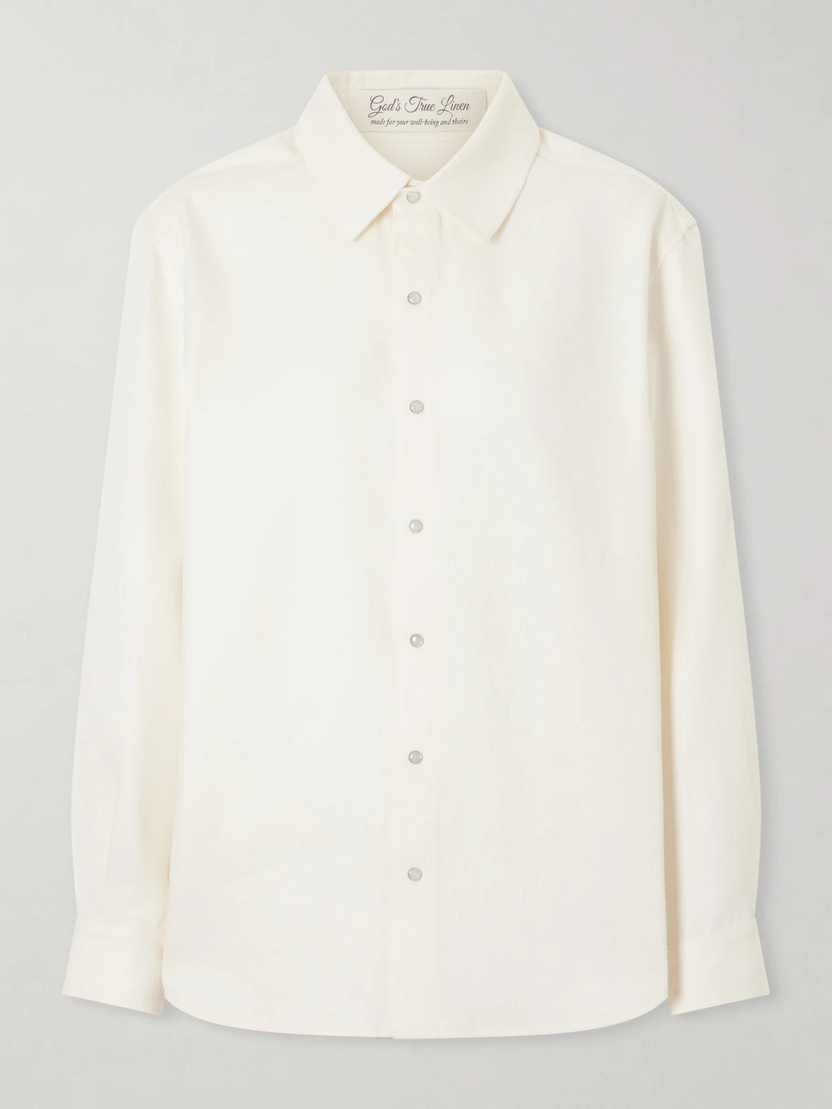 Silver Solid Linen Shirt
