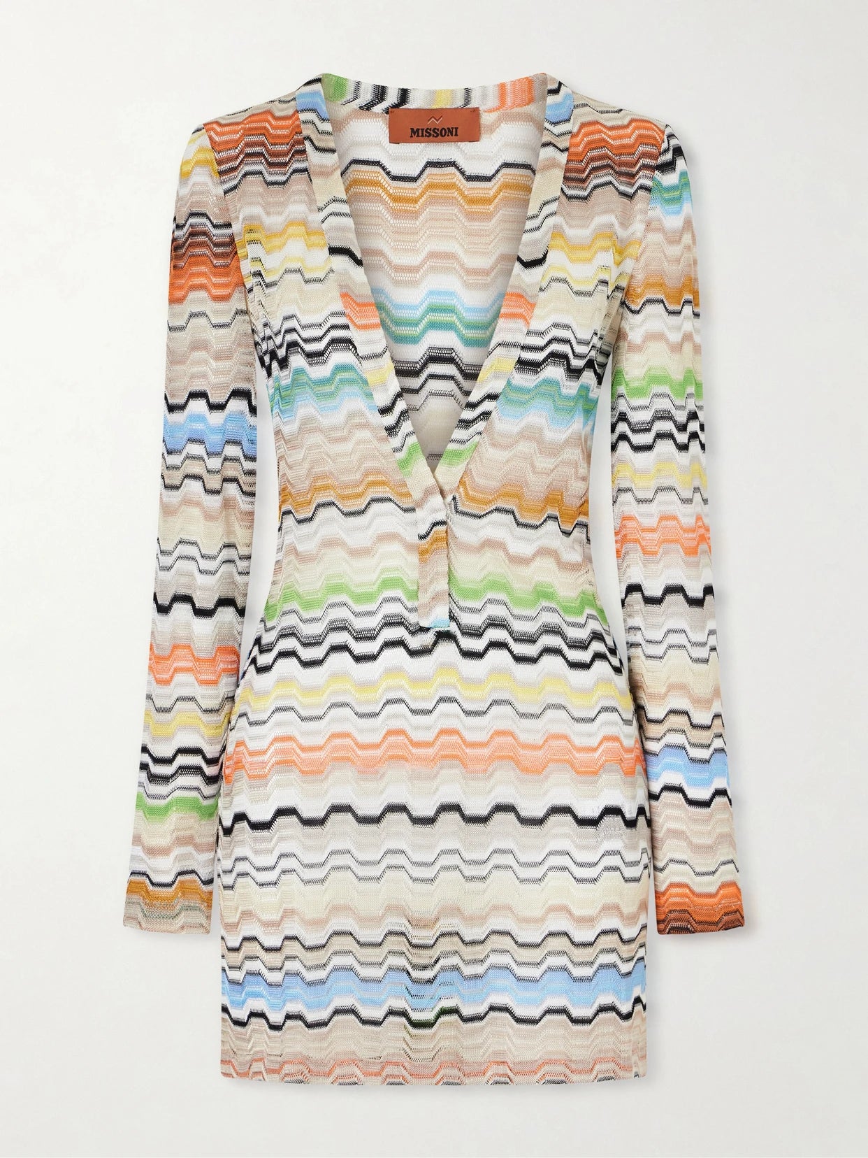 Striped Crochet-knit Coverup