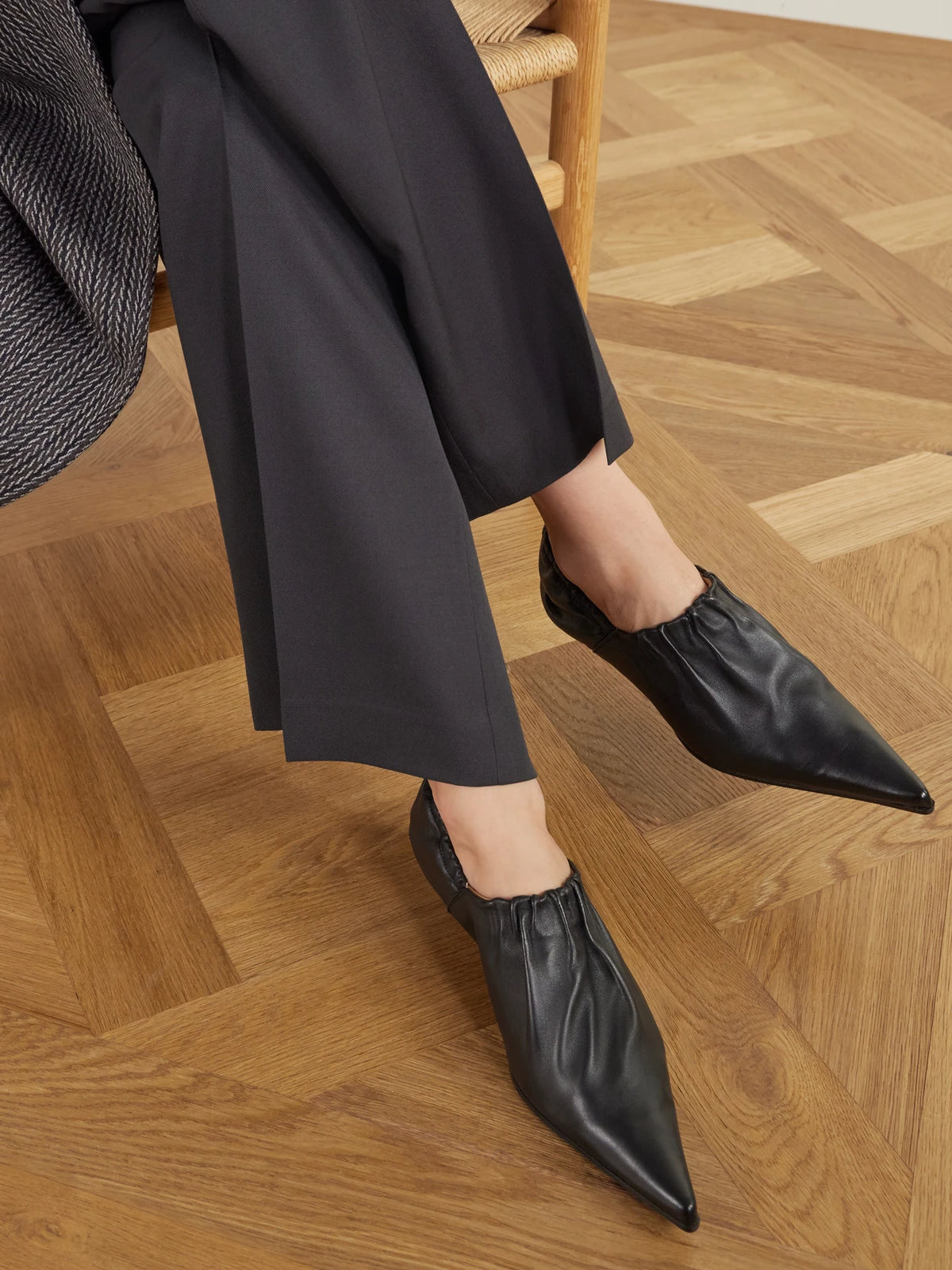 Our Legacy Ranch Envelope 35 Gathered Leather Pumps