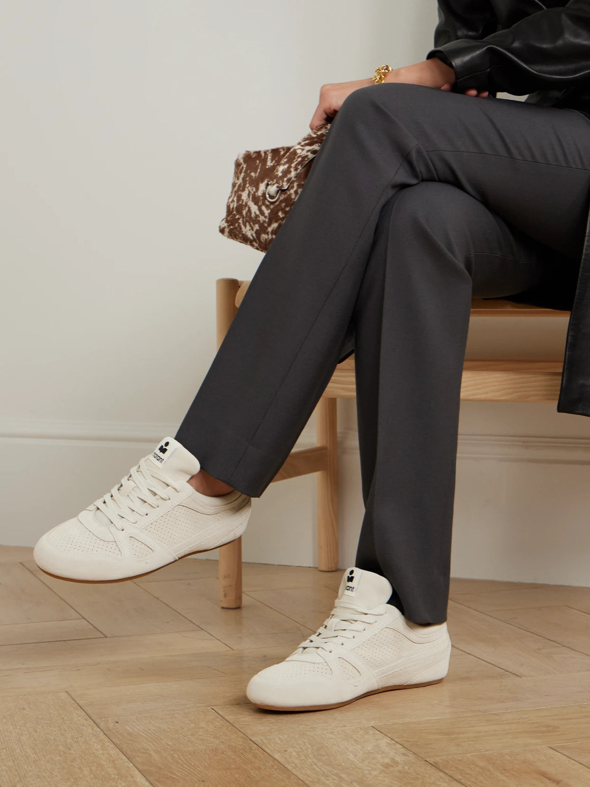 Senny Perforated Suede Sneakers