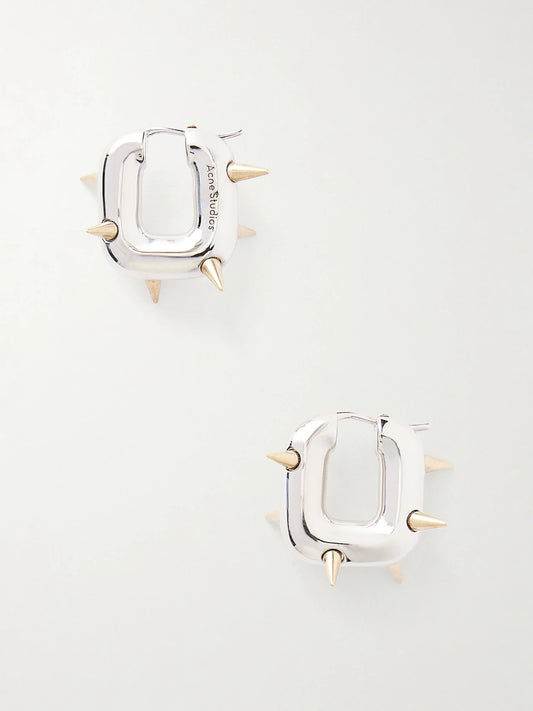 Chunky Silver-tone Loop Earrings