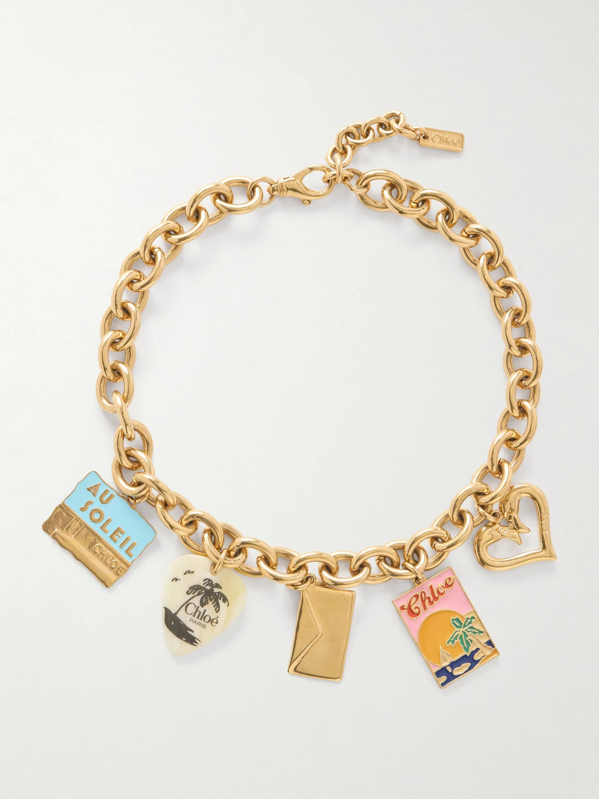 Gold-tone Enamel Necklace
