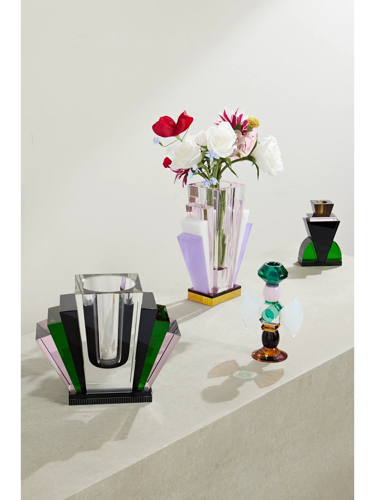 Image of Decor. Product name - Harlem Crystal Vase in Black colour by brand - Reflections Copenhagen