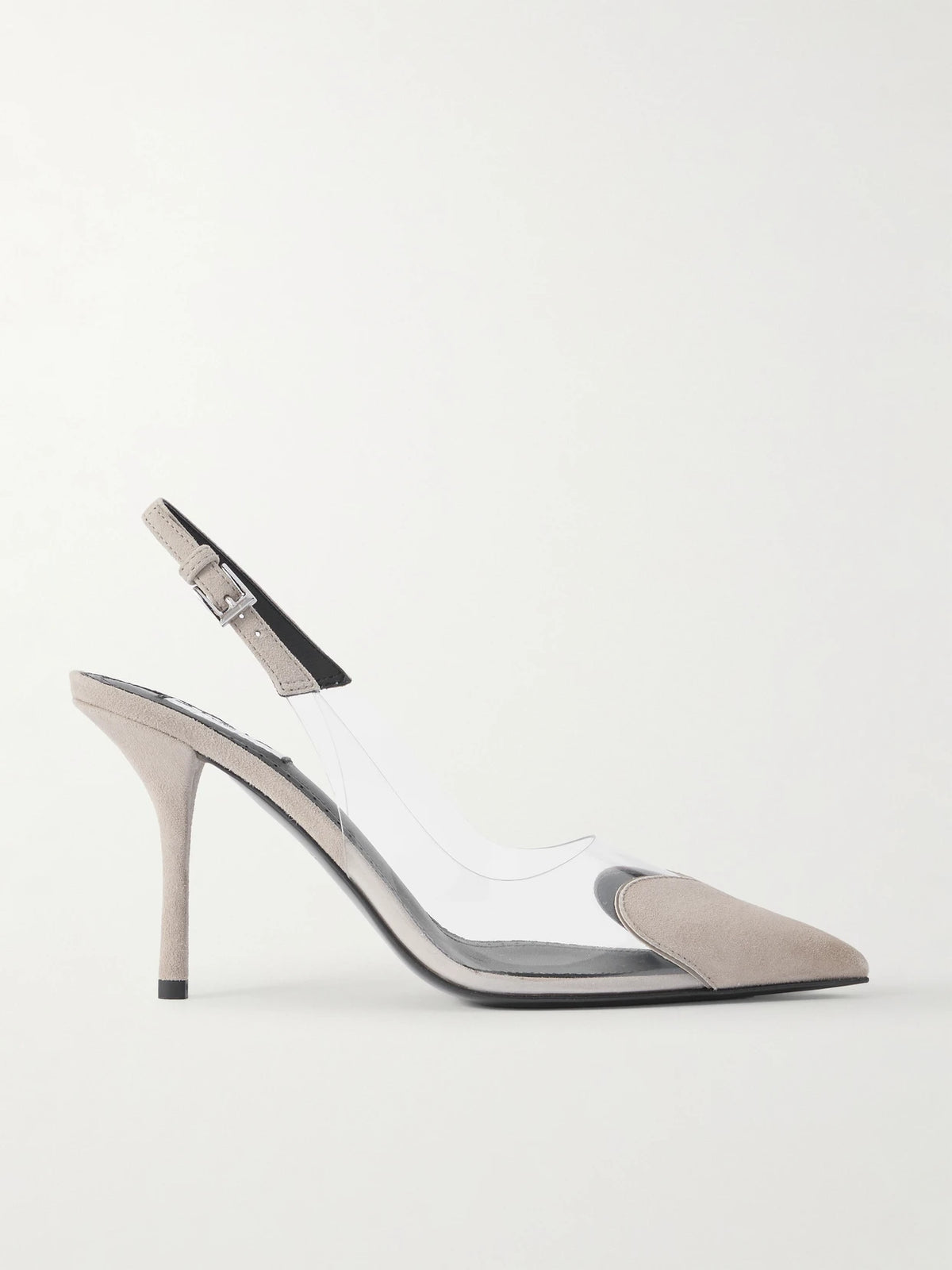 Le Caur 90 Suede And Pvc Slingback Pumps