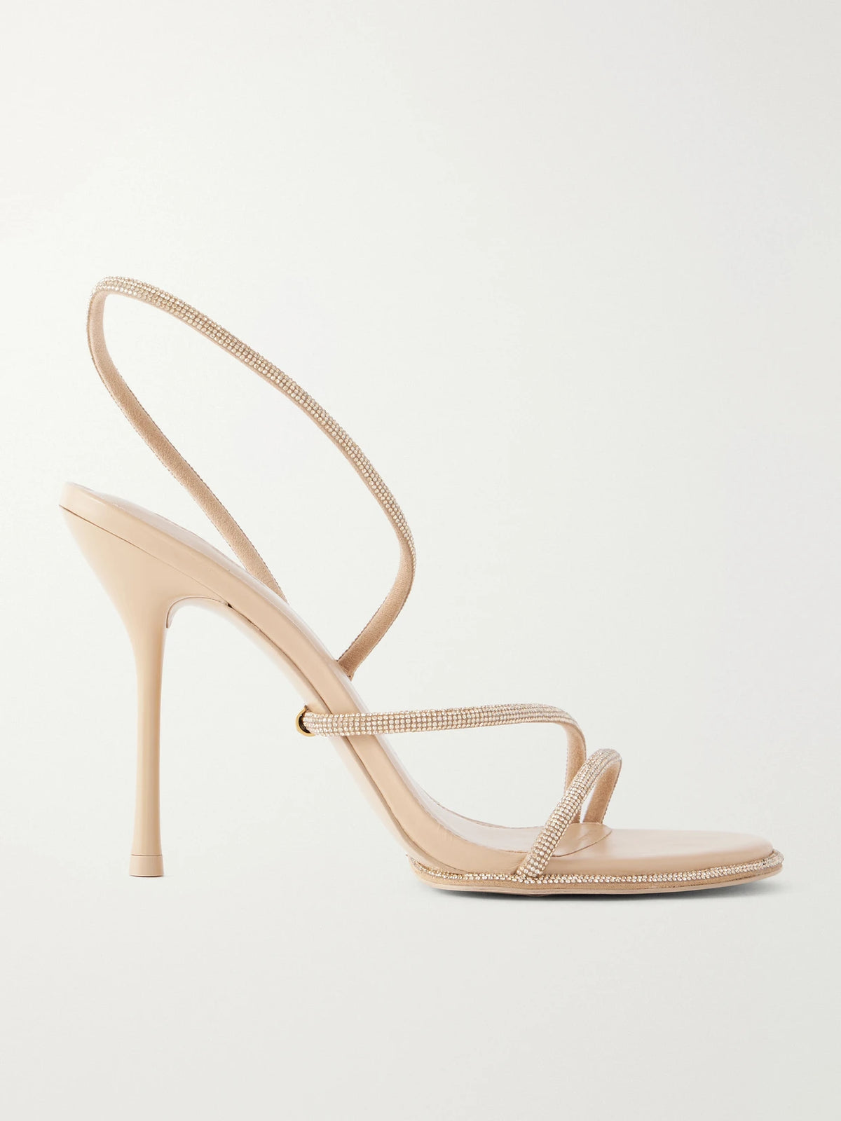 Cult Gaia Candace 105 Crystal-embellished Leather Sandals