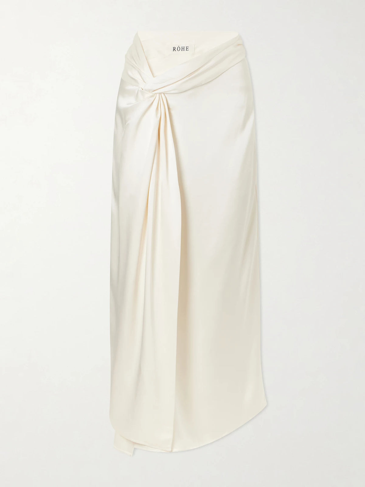 RÓHE Draped Satin Midi Wrap Skirt