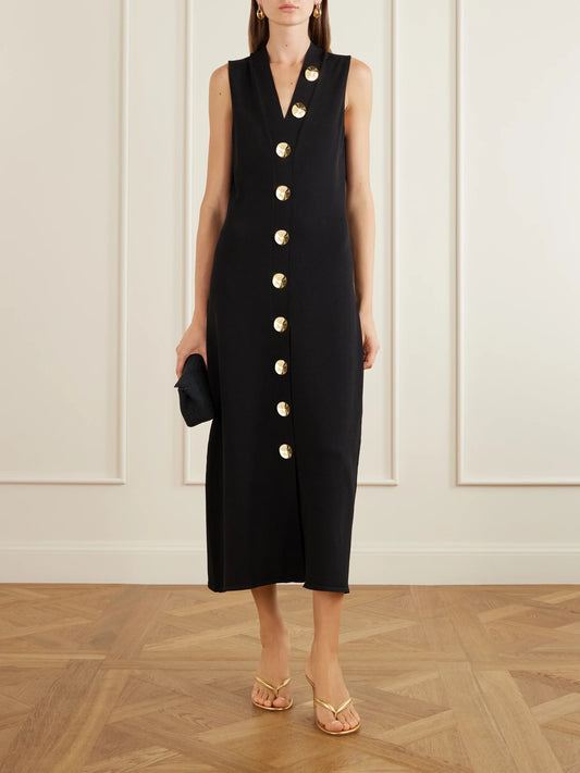 Image of Dresses. Product name - Axia Knitted Maxi Dress in Black colour by brand - Altuzarra