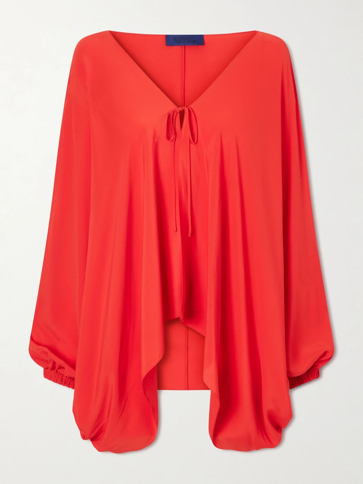 Image of Coats & Jackets. Product name - Cul Silk-satin Jacket in Red colour by brand - Sharon Wauchob