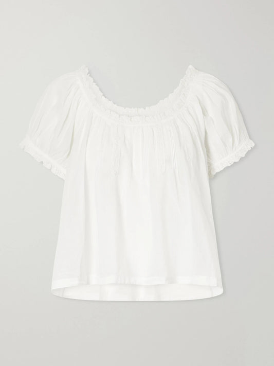 Frederica Organic Cotton-voile Blouse