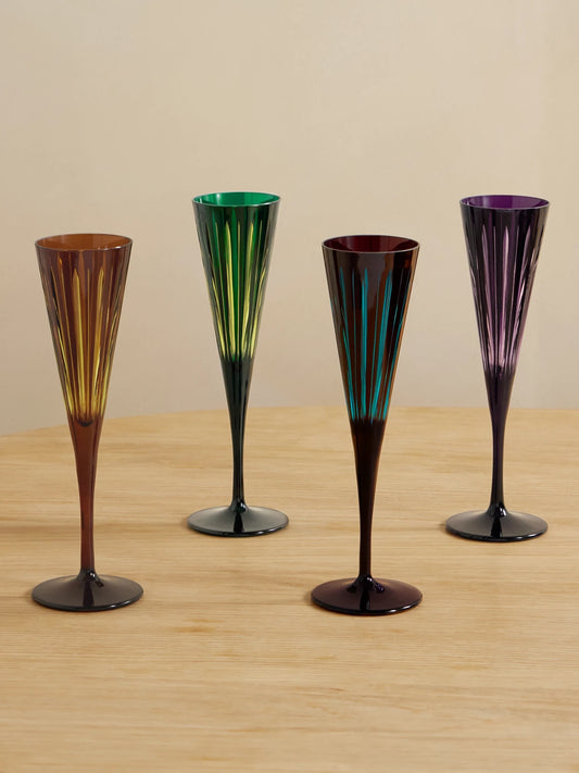 Prism Set Of Four Champagne Flutes