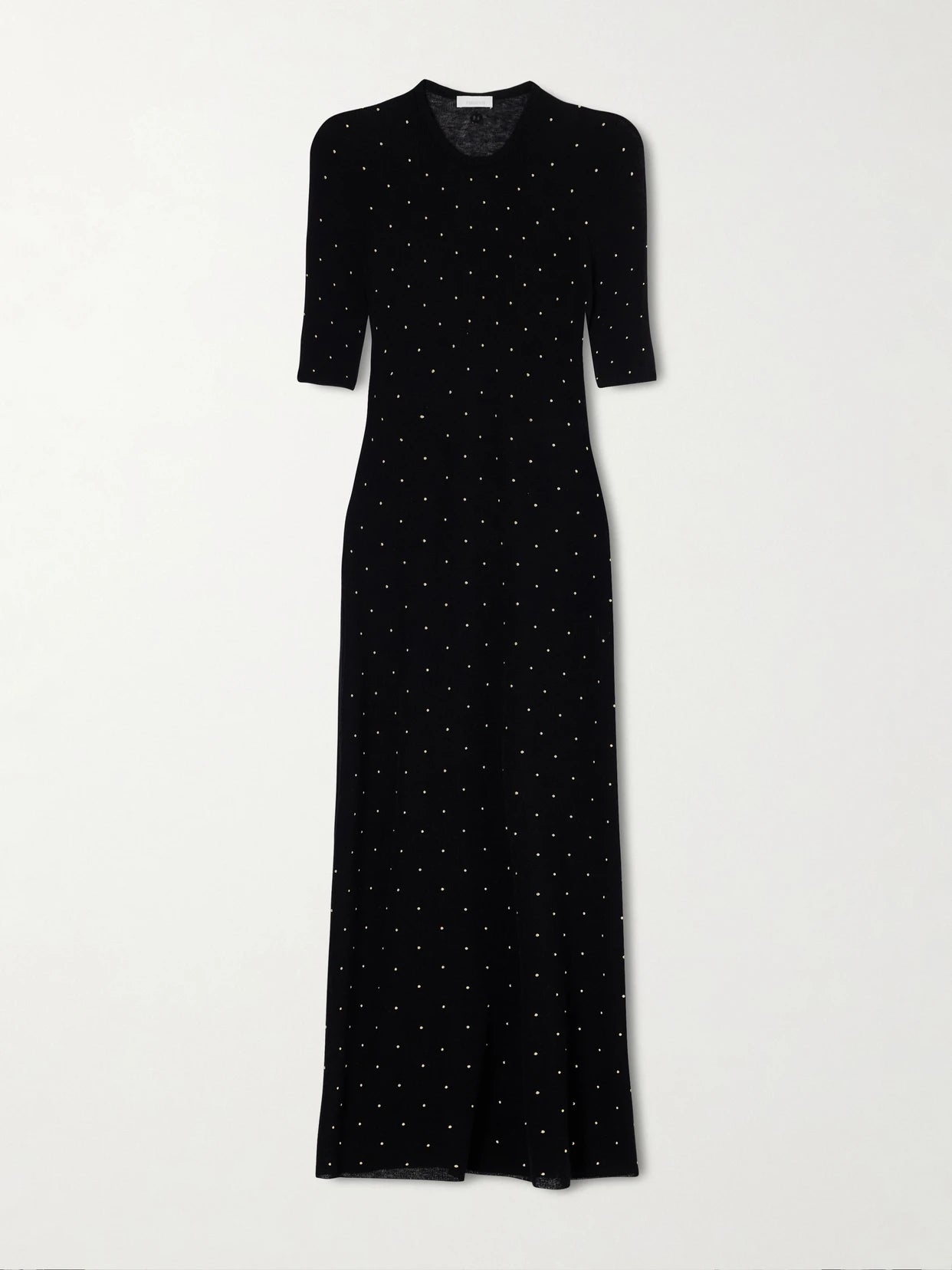 Image of Dresses. Product name - Studded Wool-blend Midi Dress in Black colour by brand - RABANNE