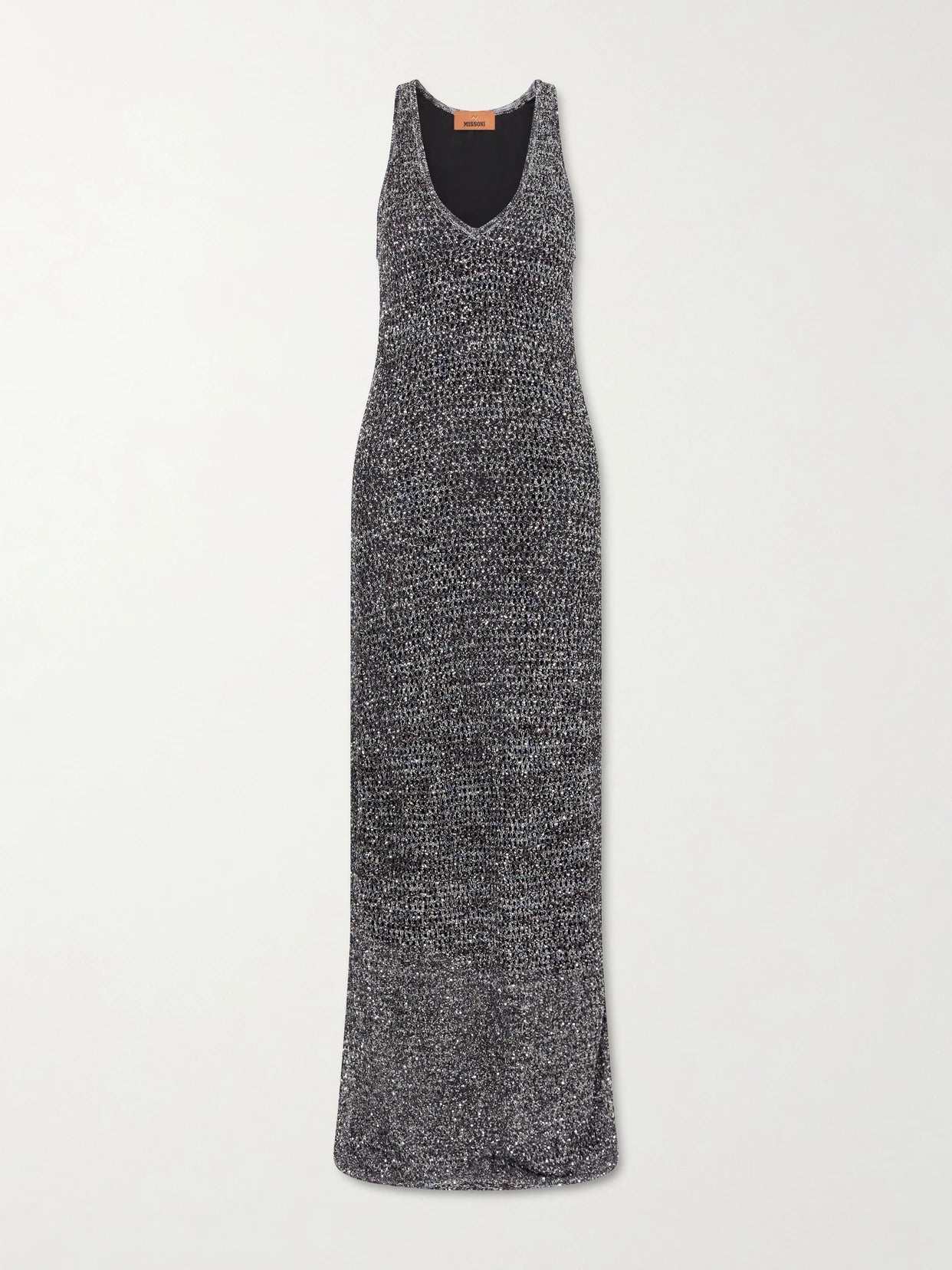 Embellished Mesh Maxi Dress