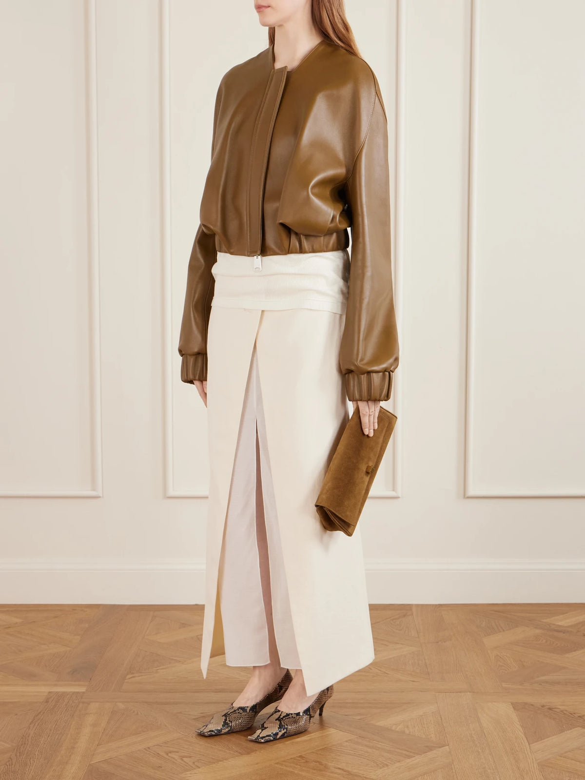 Audrey Suede Clutch Bag