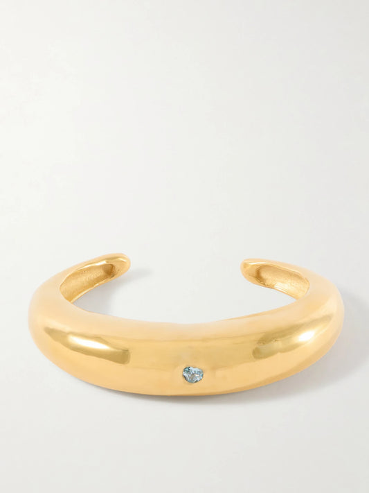 Delfina Gold-plated Cubic Zirconia Bangle