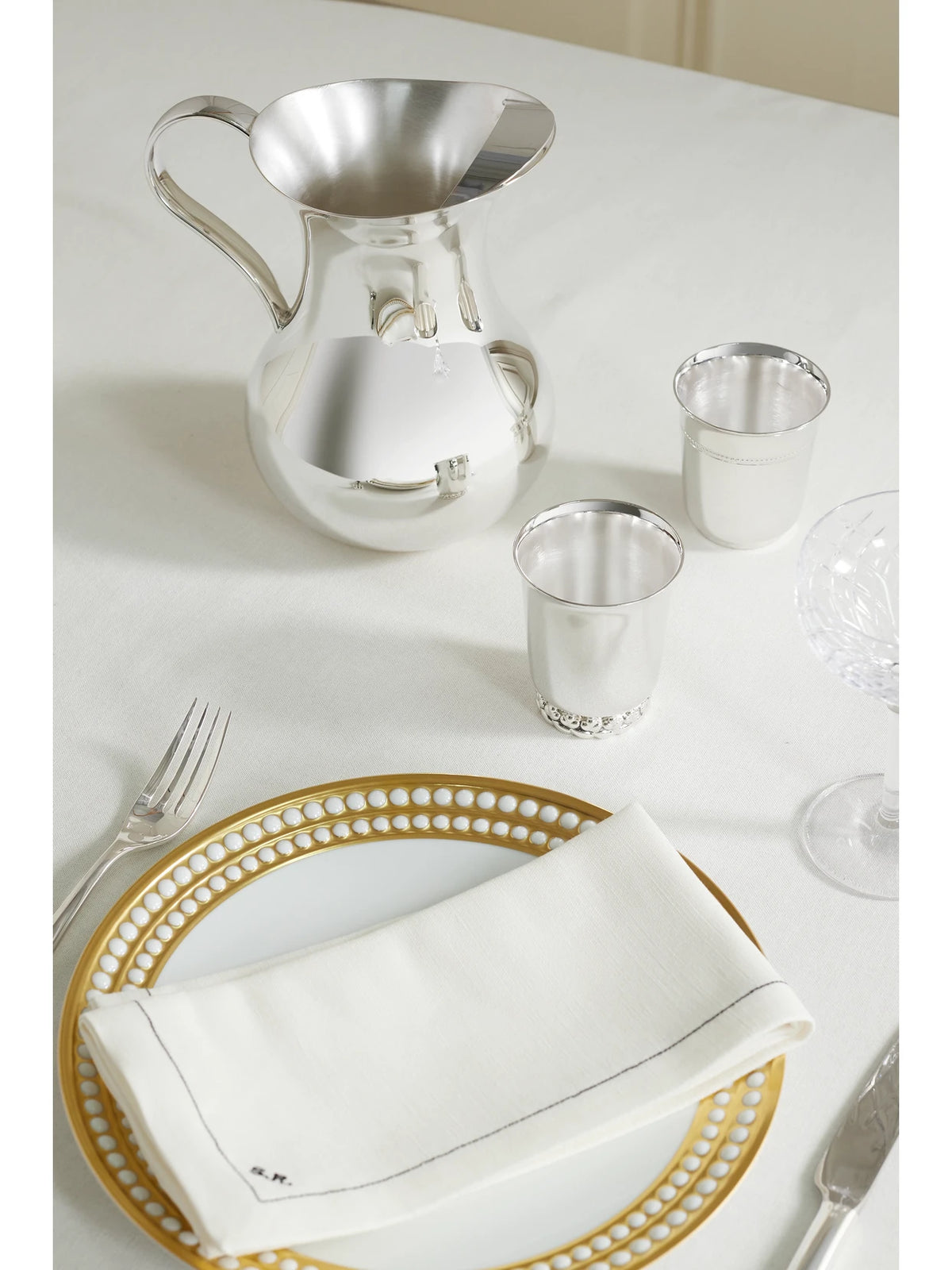 Image of Tableware. Product name - Albi Silver-plated Water Pitcher in Multi colour by brand - Christofle