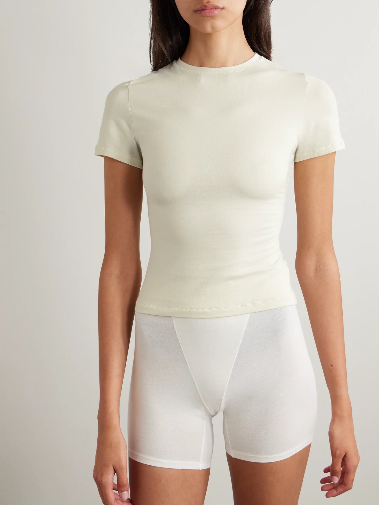 Stretch-cotton Jersey T-shirt - Bone