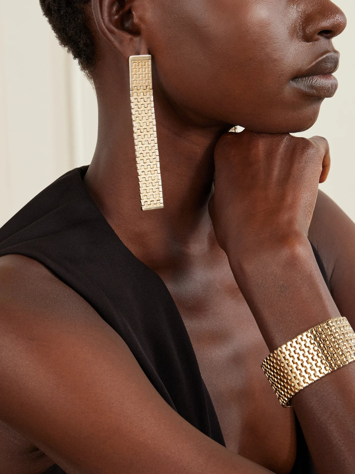 Image of Earrings. Product name - Aion Gold-tone Earrings in Multi colour by brand - TOM FORD