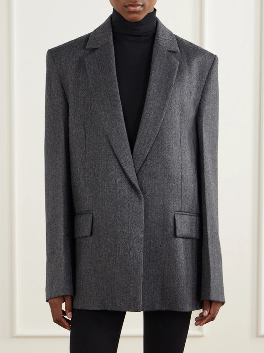 TOTEME Herringbone Wool Blazer