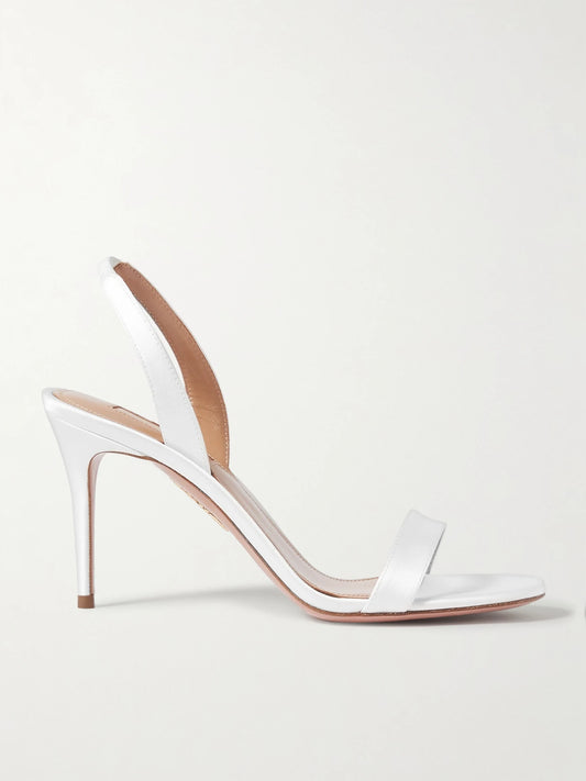 So Nude 85 Satin Slingback Sandals