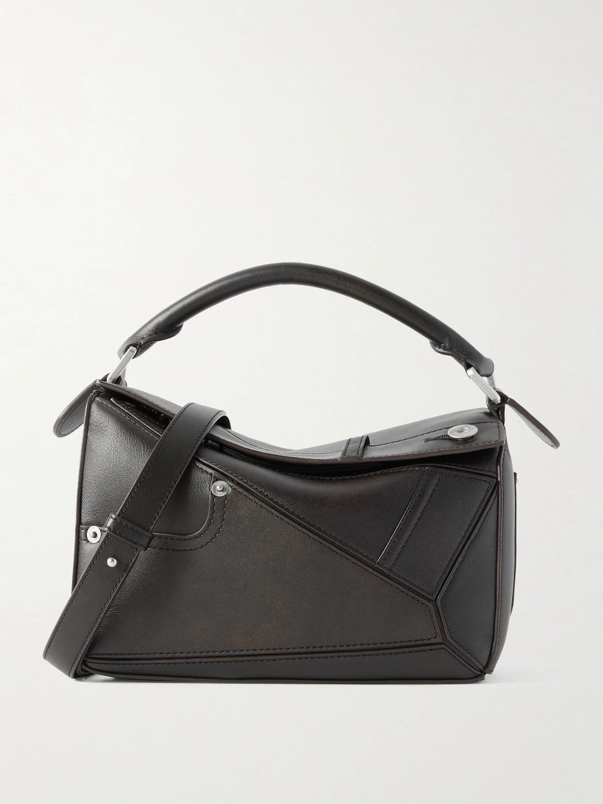 Puzzle Panta Small Textured-leather Shoulder Bag