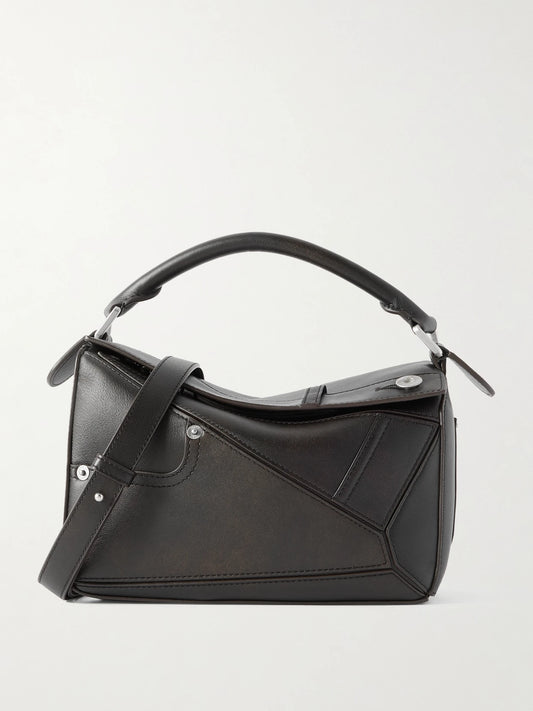 Puzzle Panta Small Textured-leather Shoulder Bag