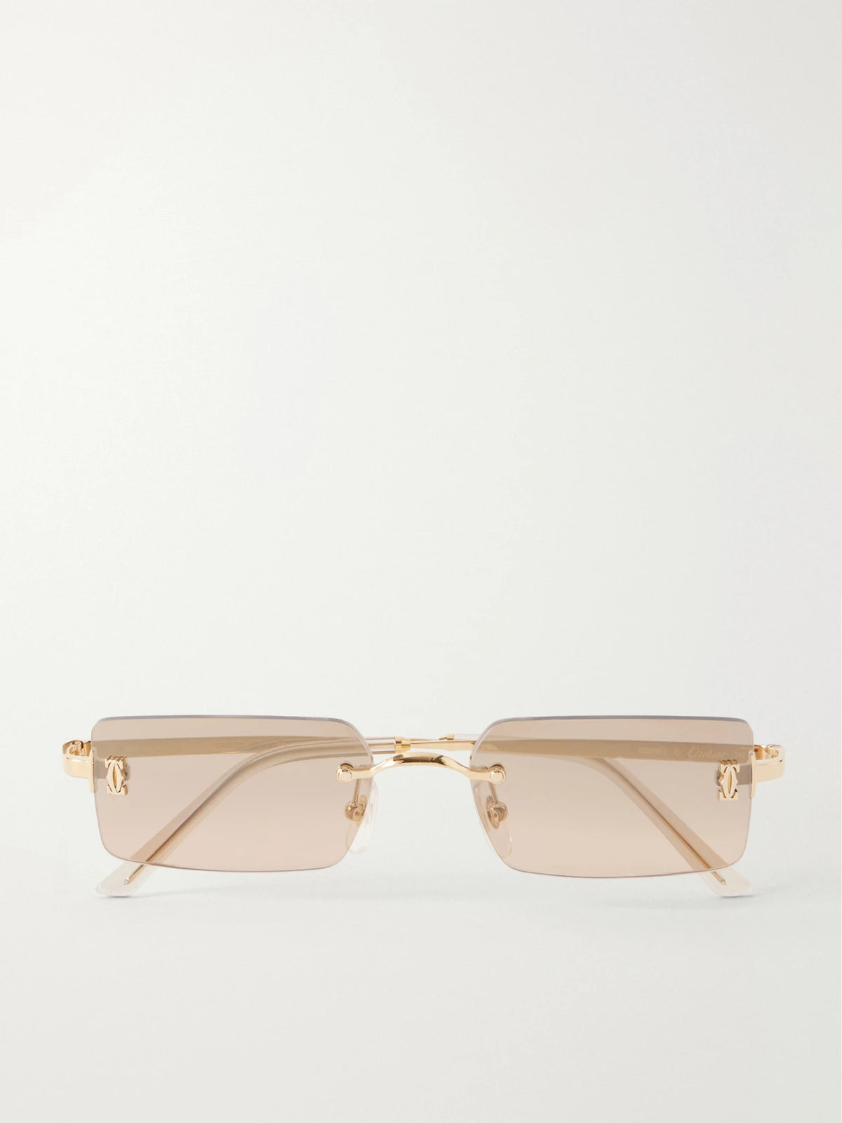 Eyewear Motifs De Cartier Square-frame Gold-tone Sunglasses