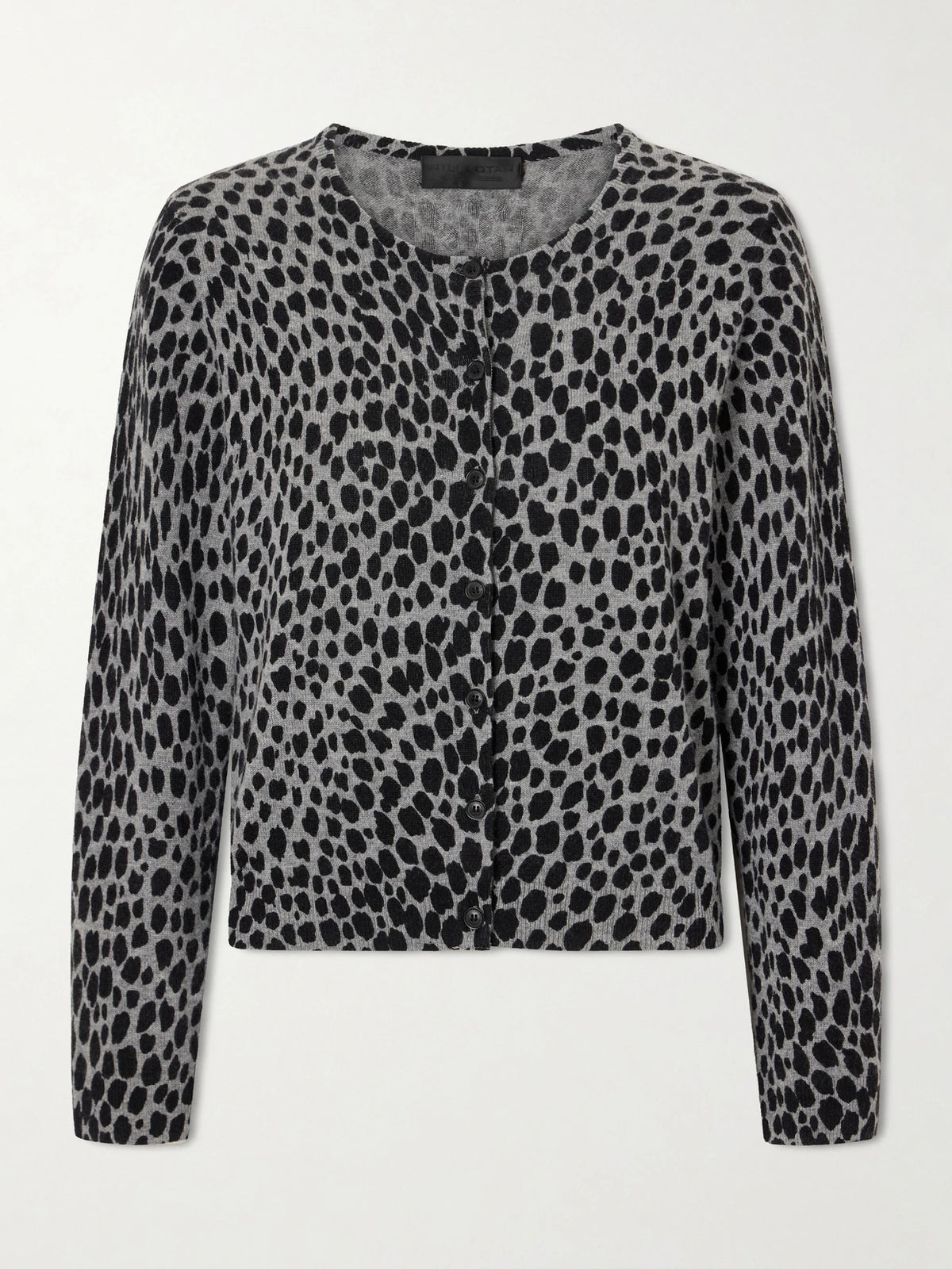 Nili Lotan Keelah Leopard-jacquard Cashmere Cardigan