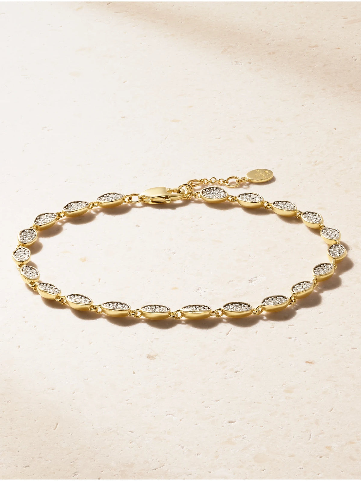 Eternity 14-karat Gold Diamond Bracelet