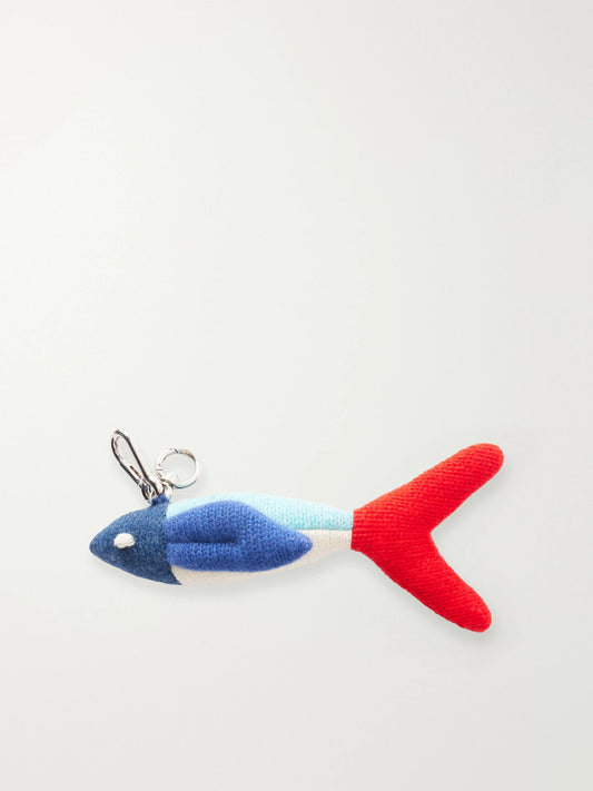 Fish Patchwork Knitted Cashmere Keychain