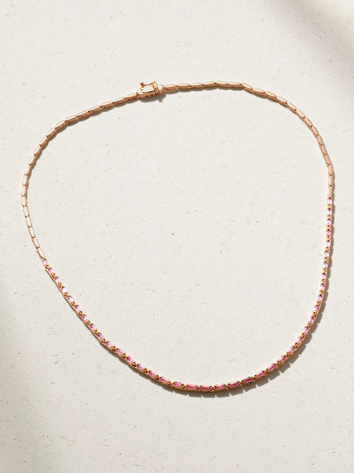 18-karat Gold Sapphire Tennis Necklace